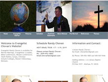 Tablet Screenshot of evangelistrandychovan.org